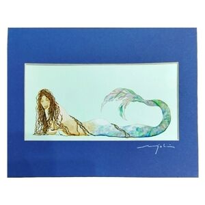 THE MUSE Mermaid Watercolor Giclee by Barefoot Contessa Art